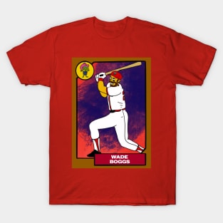 WADE BOGGS Red Sox Homer at the Bat Style Simpsons Parody Baseball Card T-Shirt